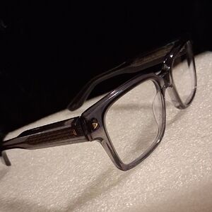 Modern Gray and Black Rectangular Glasses